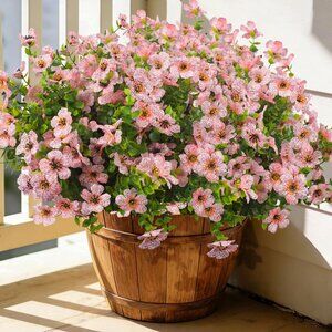 20-Bundles Pink Artificial Greenery Flowers Hanging Plants Home Decoration